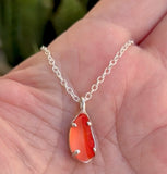 orange slice Seaham sea glass prong necklace - tossed & found jewelry