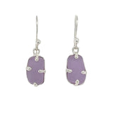 4 prong neodymium sea glass earrings - tossed & found jewelry