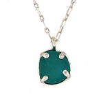 a variety of sea glass prong necklaces