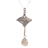 Hawaiian spotted eagle ray sea glass necklaces - tossed & found jewelry