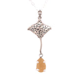 Hawaiian spotted eagle ray sea glass necklaces - tossed & found jewelry