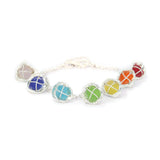 a rainbow of sea glass bracelet - tossed & found jewelry