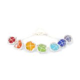 a rainbow of sea glass bracelet - tossed & found jewelry