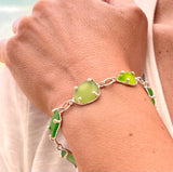 sea of greens sea glass bracelet - tossed & found jewelry