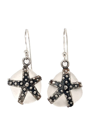 starfish sea glass earrings - tossed & found jewelry