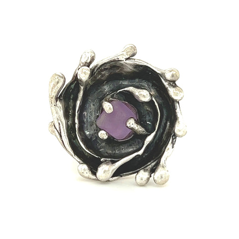 neodymium genuine sea glass eternal wave ring - tossed & found jewelry