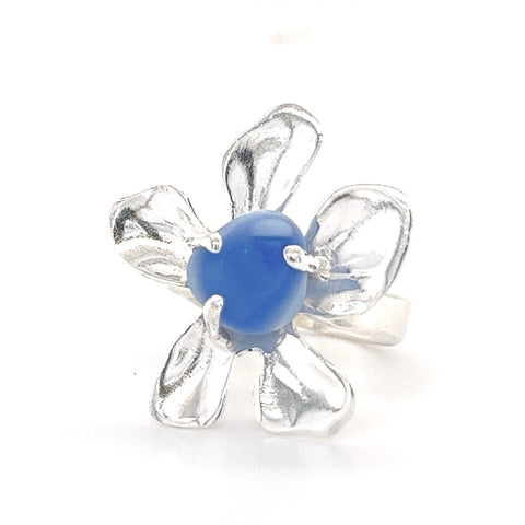 blooming plumeria sea glass ring - tossed & found jewelry