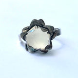 sea glass lotus in bloom rings (multiple sizes and colors) - tossed & found jewelry